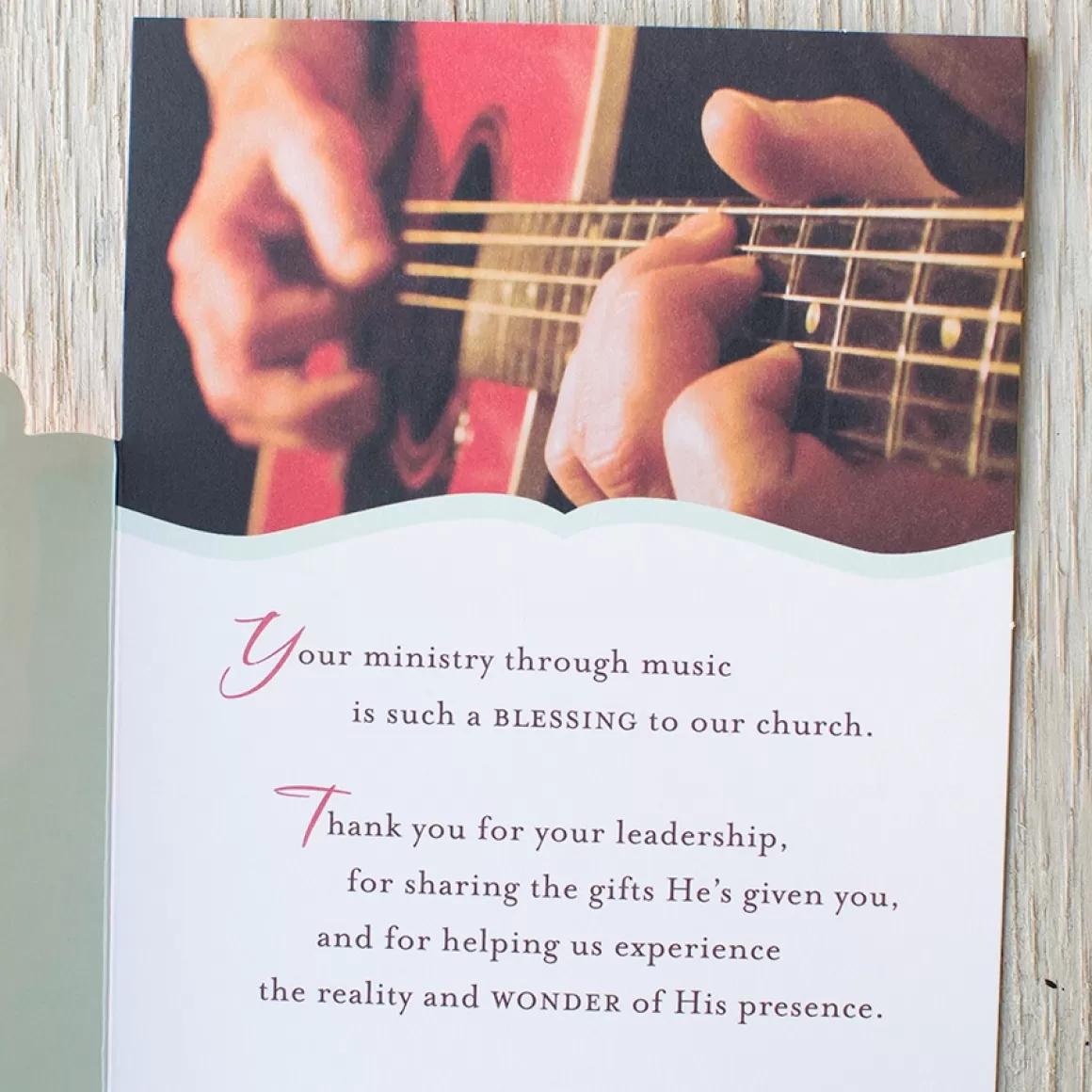 DaySpring Greeting Cards>Ministry Appreciation - Music Ministry - 1 Premium Card