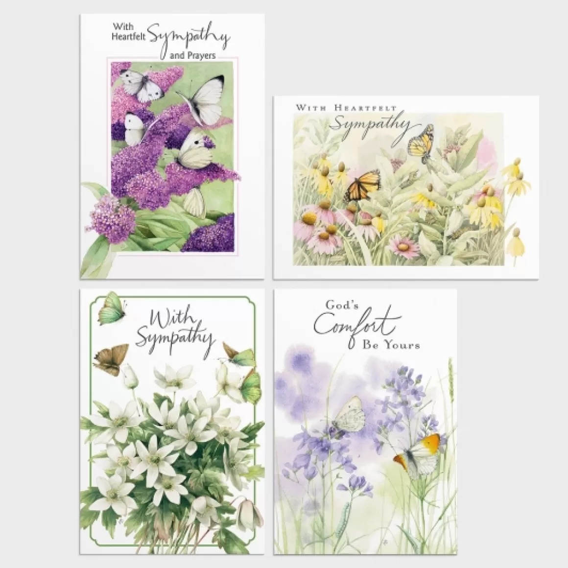 DaySpring Sympathy | Boxed Cards>Nature's Blessings - Sympathy - Butterflies - 12 Boxed Cards