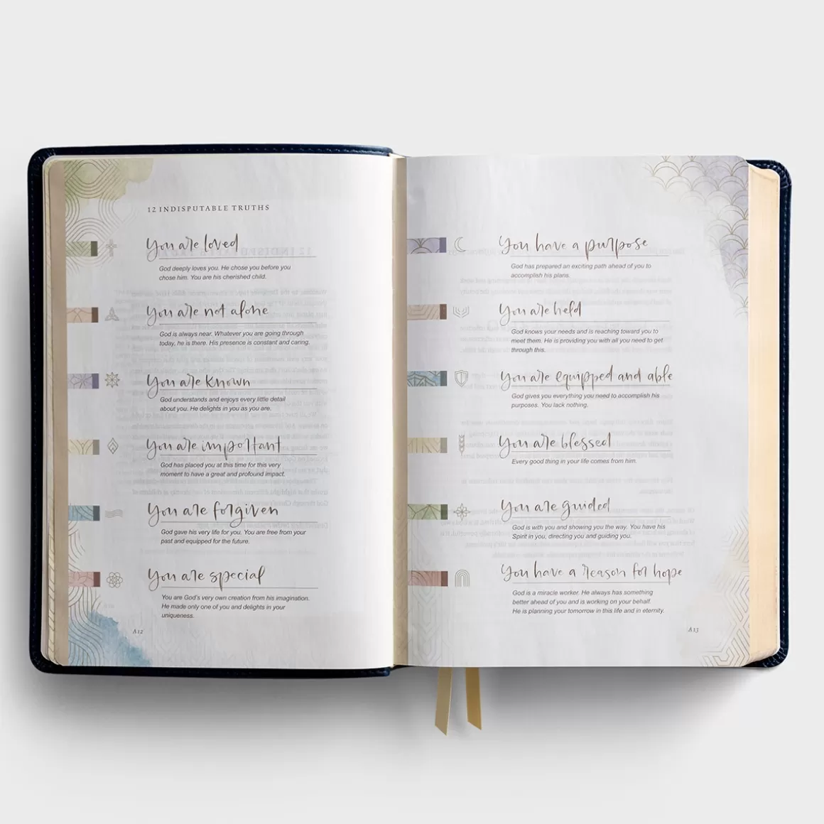 DaySpring Bibles | Gifts for Her>NLT - Hope & Encouragement Bible - Navy LeatherLike