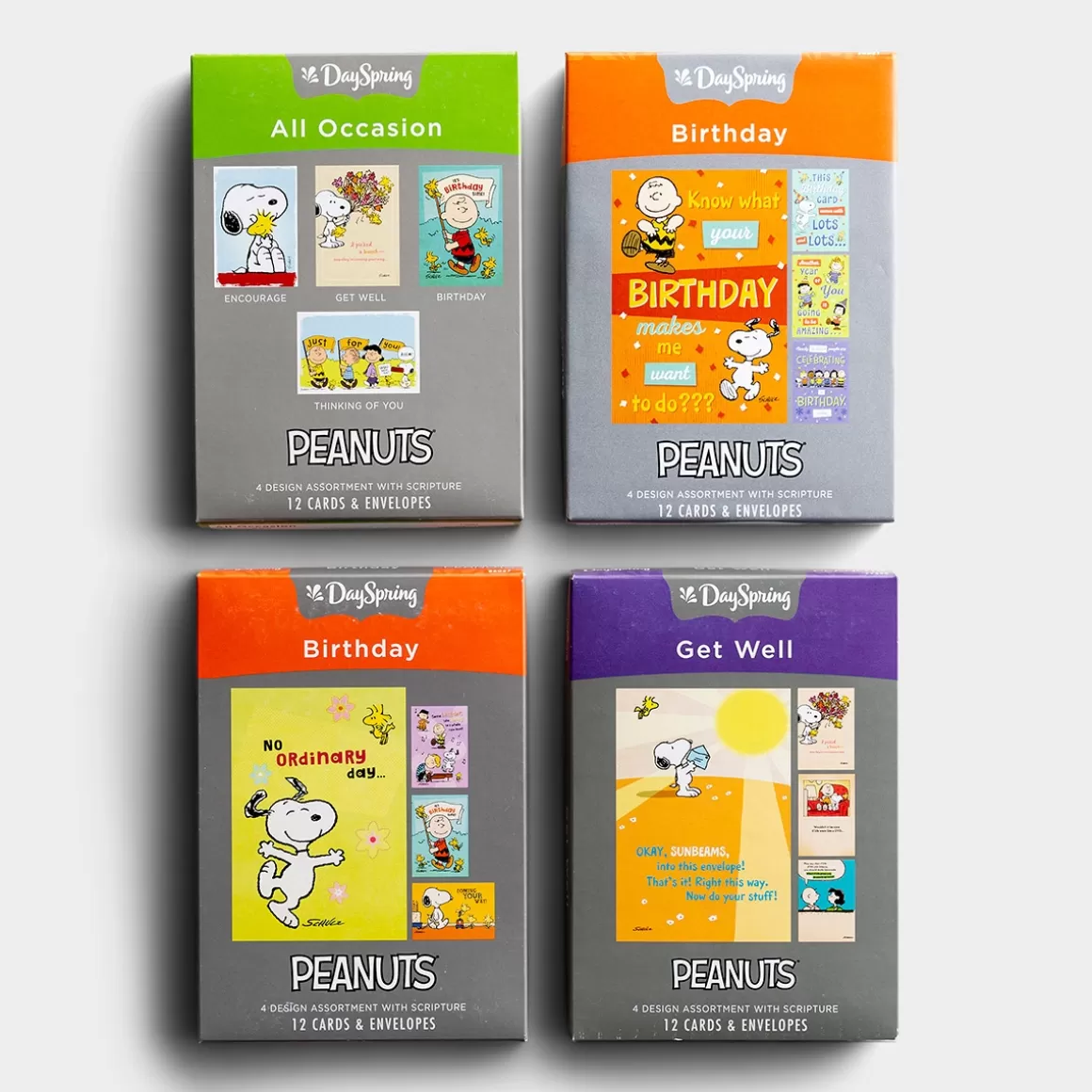 DaySpring Bundles & Assortments | Boxed Cards>Peanuts - Bundle of 4 Boxed Cards