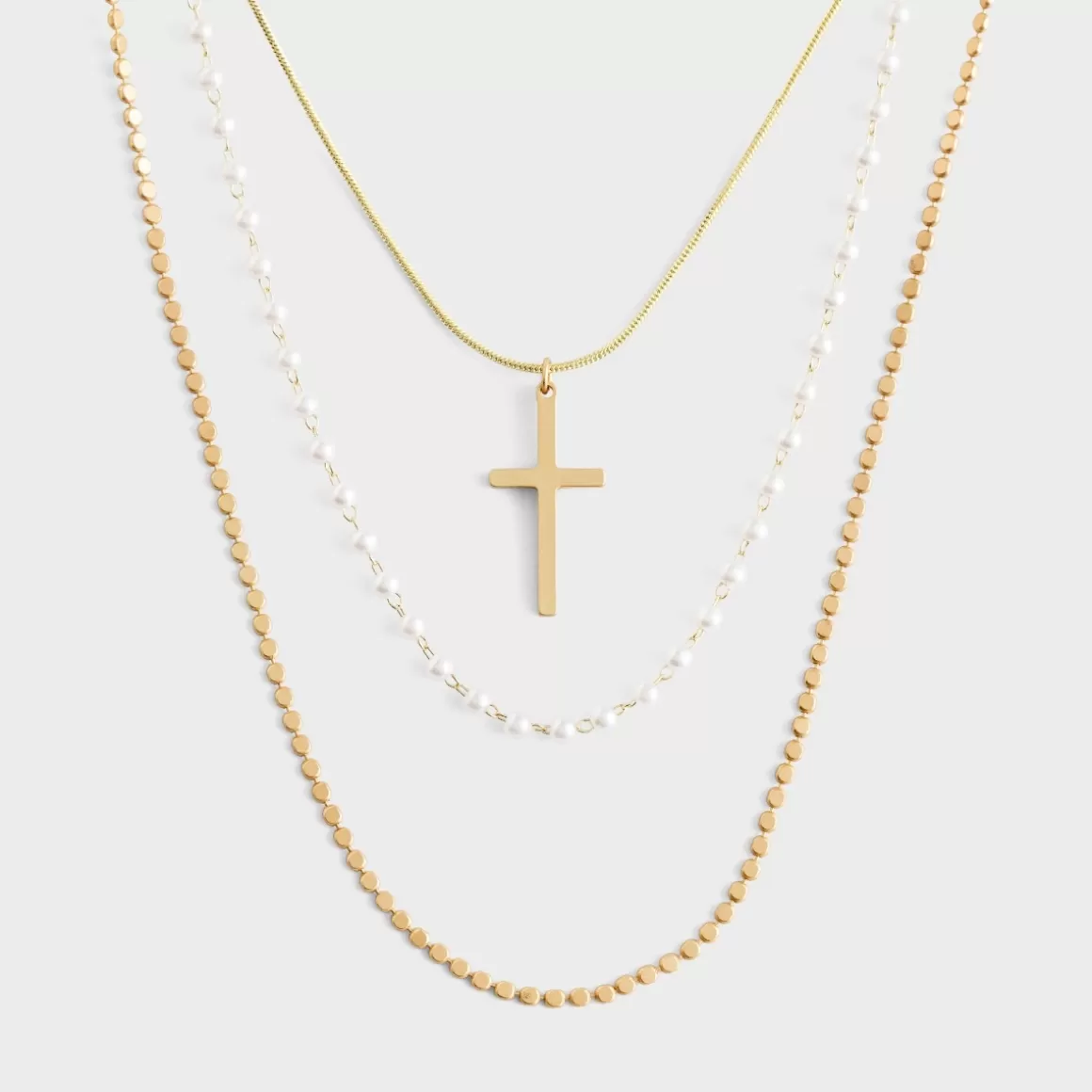 DaySpring Jewelry>Polly - Gold Cross Charm Necklace