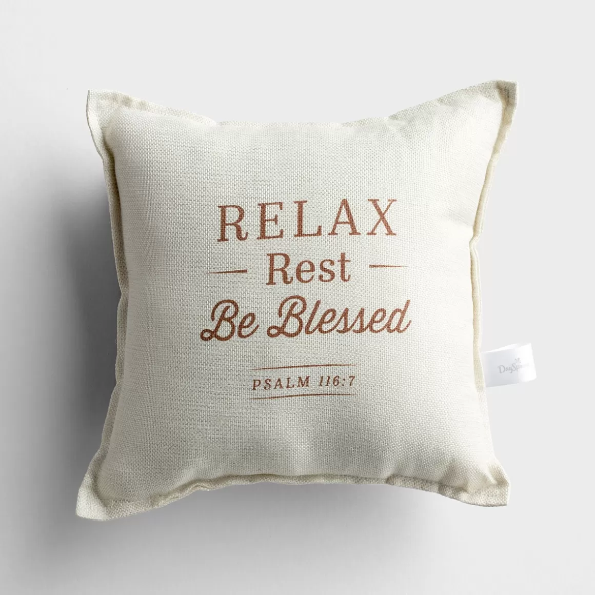 DaySpring Farmhouse Faith | Pillows>Relax, Rest, Be Blessed - Small Throw Pillow