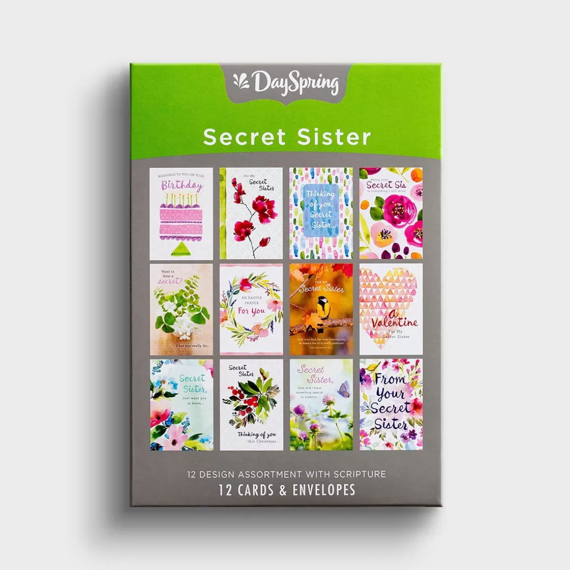 DaySpring Boxed Cards>Secret Sister - Sweet Messages - 12 Boxed Cards