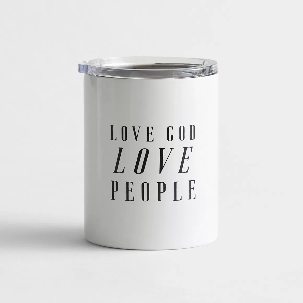 DaySpring Mugs & Drinkware | Mugs & Drinkware>Stainless Steel Coffee Tumbler 12oz - Love God Love People