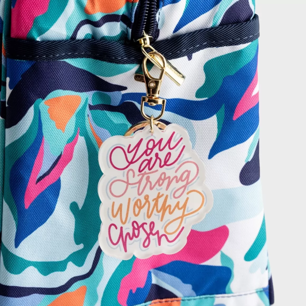 DaySpring Totes, Bags, & More>Strong Worthy Chosen - Acrylic Keychain