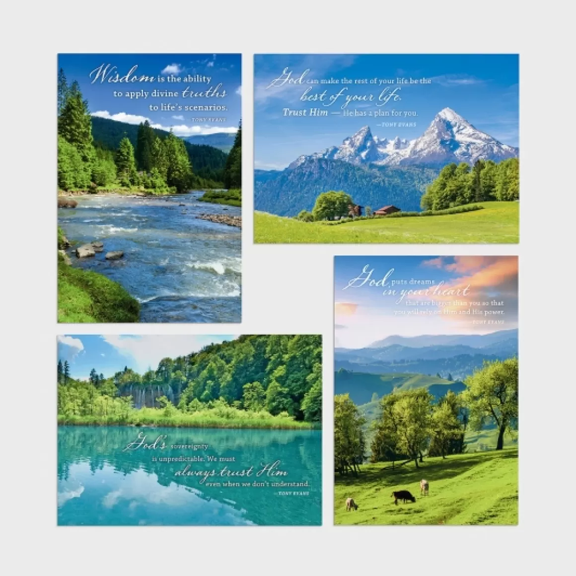 DaySpring Encouragement | Boxed Cards>Tony Evans - Encouragement - Mountain Views - 12 Boxed Cards