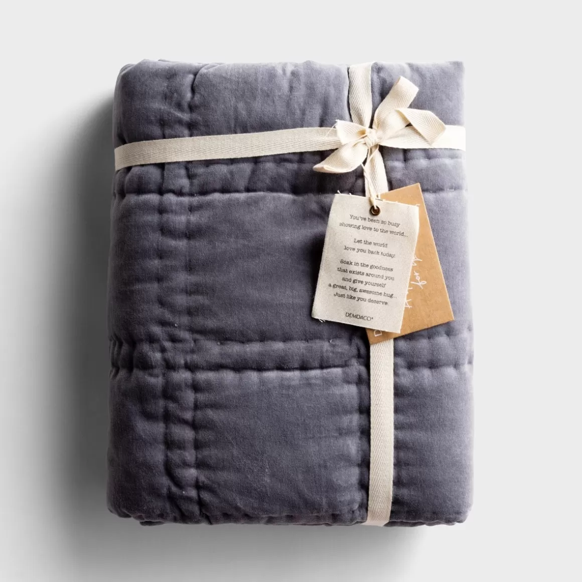 DaySpring Blankets>Velvet Throw Blanket - Gray