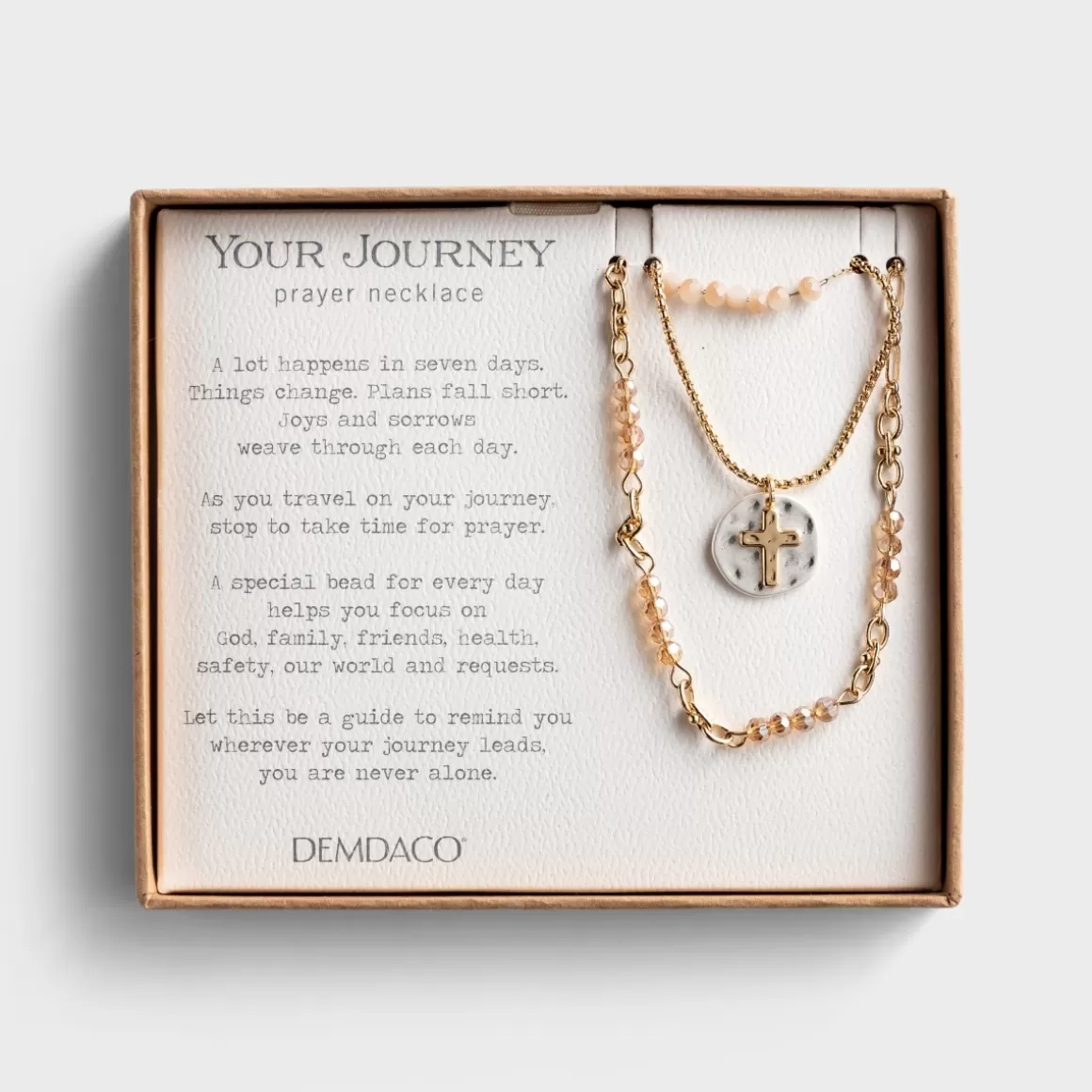 DaySpring Jewelry>Your Journey Prayer Necklace - Champagne